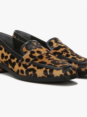 Vionic Leopard-Print Penny Loafers in Brown and Black